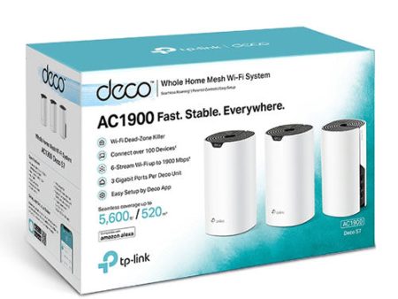 TPLink Deco S7 (3-Pack) AC1900 Whole Home Mesh Wi-Fi System Hot on Sale