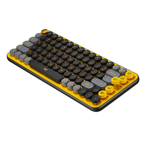 Logitech POP KEYS Wireless Keyboard with Customizable Emoji BLAST YELLOW (920-010577) Fashion