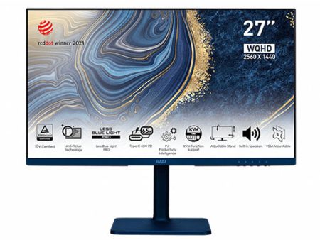 MSI Modern MD272QP UltraMarine 27  WQHD IPS Built-In Speakers Monitor Online Hot Sale