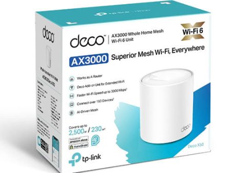 TPLink Deco X50 (1-Pack) AX3000 Whole Home Mesh WiFi 6 System Online now