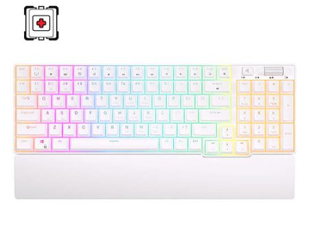 Royal Kludge RK96 RGB WHITE 90% Tri-Mode (Switch: Red | Blue | Brown) Hot-Swappable Mechanical Gaming Keyboard Supply