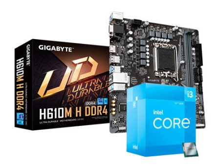 Intel Core i3-12100 Processor + Gigabyte H610M H Motherboard Online Sale