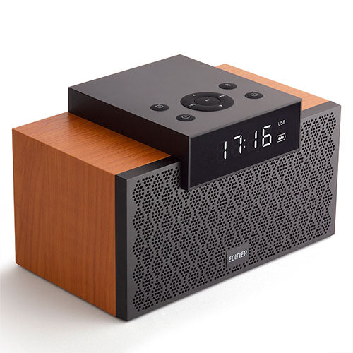 Edifier MP260 Wireless Bluetooth V5.0 Subwoofer Stereo Wooden Portable Speaker - Brown Sale