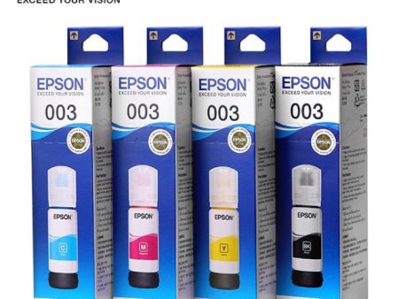 Epson 003 Original Ink Bottle C13T00V100 | C13T00V200  | C13T00V300 | C13T00V400 for Epson L3210   L3250   L5290   L1210   L1250 Online