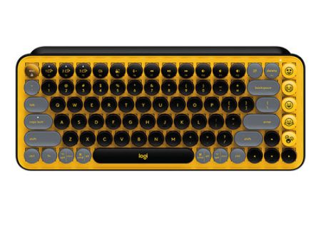 Logitech POP KEYS Wireless Keyboard with Customizable Emoji BLAST YELLOW (920-010577) Fashion