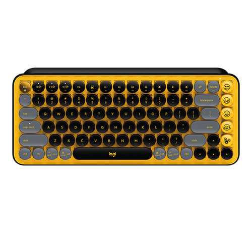 Logitech POP KEYS Wireless Keyboard with Customizable Emoji BLAST YELLOW (920-010577) Fashion