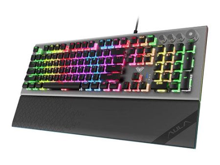 AULA L2098 RGB White Wired Anti-ghosting Mechanical Gaming Keyboard Hot on Sale