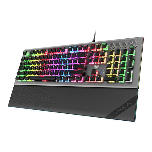 AULA L2098 RGB White Wired Anti-ghosting Mechanical Gaming Keyboard Hot on Sale