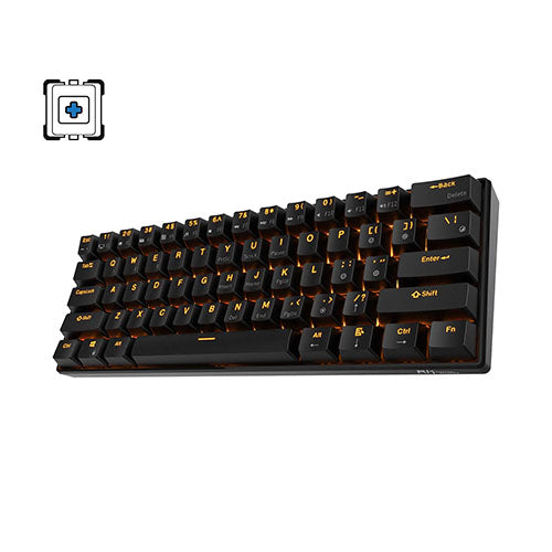 Royal Kludge RK61 Wired   Wireless RGB 60% Compact 61-Keys Black [Switch: Red | Brown] Hotswappable Mechanical Keyboard For Sale