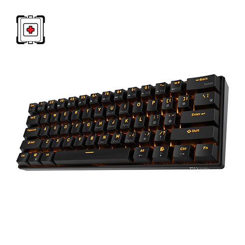 Royal Kludge RK61 Wired   Wireless RGB 60% Compact 61-Keys Black [Switch: Red | Brown] Hotswappable Mechanical Keyboard For Sale