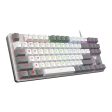 Aula F3287 Wired TKL 80% Compact 87Keys White&Grey keycaps Mechanical Gaming Keyboard on Sale