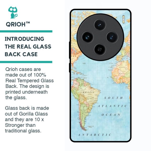 Travel Map Glass Case for Vivo X100 5G Sale