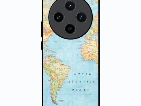 Travel Map Glass Case for Vivo X100 5G Sale