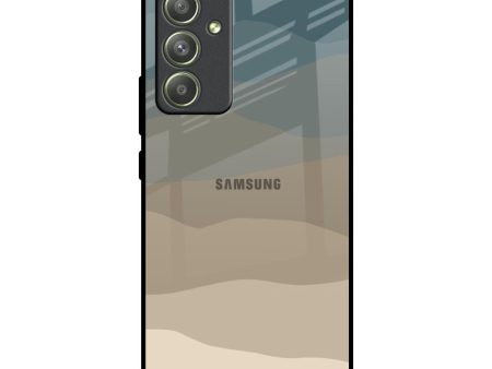 Abstract Mountain Pattern Glass Case for Samsung Galaxy A54 5G Cheap