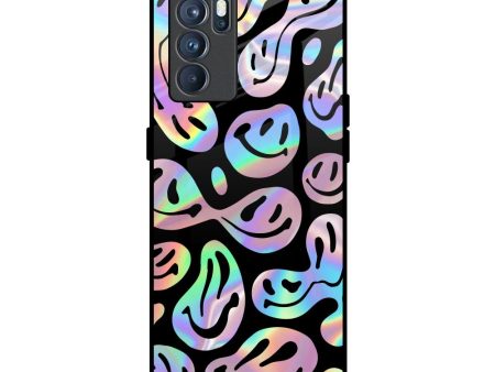 Acid Smile Glass Case for Oppo Reno6 Cheap