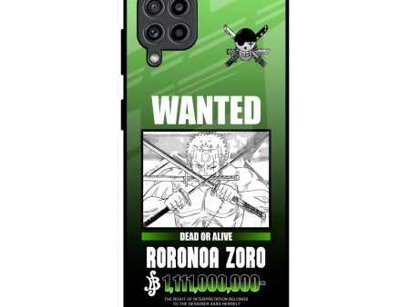 Zoro Wanted Glass Case for Samsung Galaxy F22 Sale