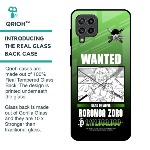 Zoro Wanted Glass Case for Samsung Galaxy F22 Sale