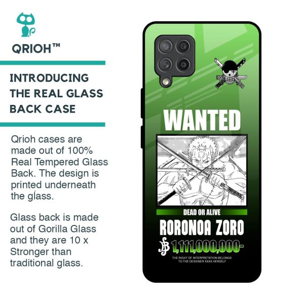 Zoro Wanted Glass Case for Samsung Galaxy M42 Online Hot Sale