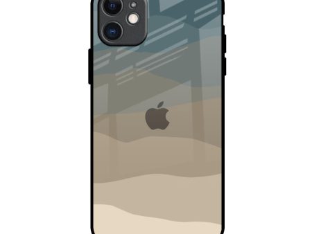 Abstract Mountain Pattern Glass Case for iPhone 11 Cheap