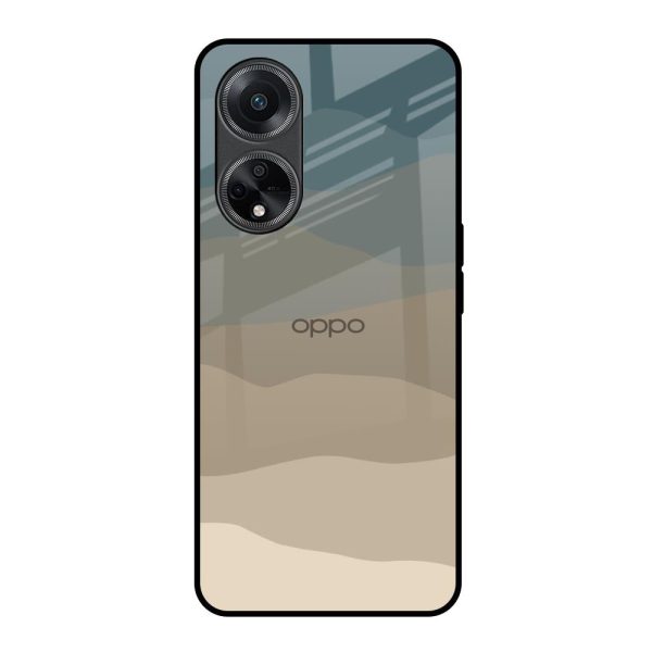 Abstract Mountain Pattern Glass Case for Oppo F23 5G For Sale