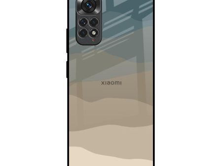 Abstract Mountain Pattern Glass Case for Redmi Note 11S For Sale