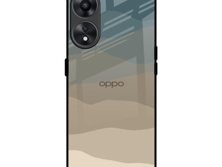 Abstract Mountain Pattern Glass Case for Oppo A78 5G Online