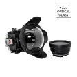 60M 195FT Waterproof housing for Sony RX1xx series Salted Line with 6  Optical Glass Dry Dome Port (Black) Hot on Sale