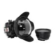 60M 195FT Waterproof housing for Sony RX1xx series Salted Line with 6  Dry Dome Port (Black) Discount