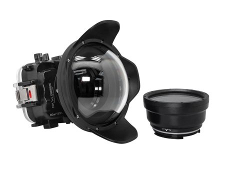 60M 195FT Waterproof housing for Sony RX1xx series Salted Line with 6  Dry Dome Port (Black) Discount