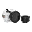 60M 195FT Waterproof housing for Sony RX1xx series Salted Line with 67mm threaded short   Macro port for Sony RX100 VI   VII (White) Online Sale