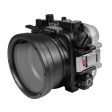 60M 195FT Waterproof housing for Sony RX1xx series Salted Line with 67mm threaded short   Macro port for RX100 III IV V (Black) Online Sale