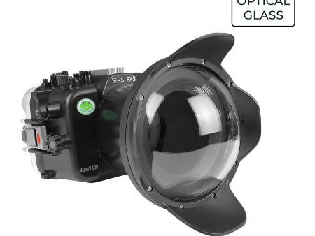 Sony FX3 40M 130FT Underwater camera housing  with 6 Optical Glass Dome port V2 for FE16-35mm F2.8 GM (zoom gear included) Hot on Sale